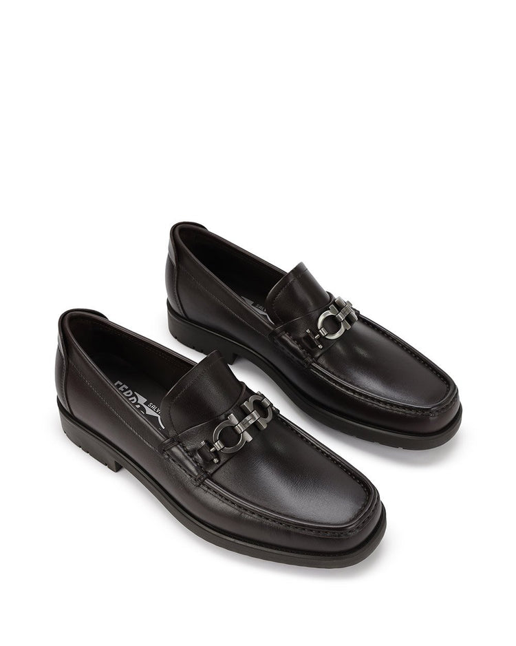Metal Buckle Leather Shoes