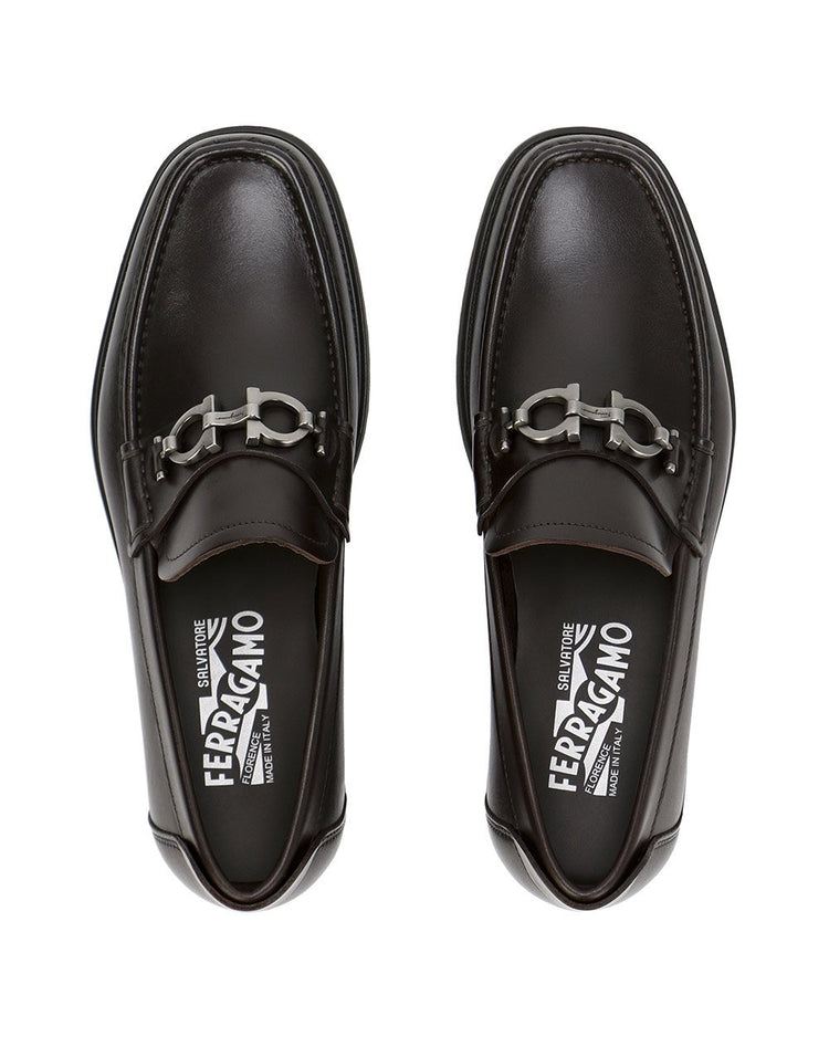 Metal Buckle Leather Shoes