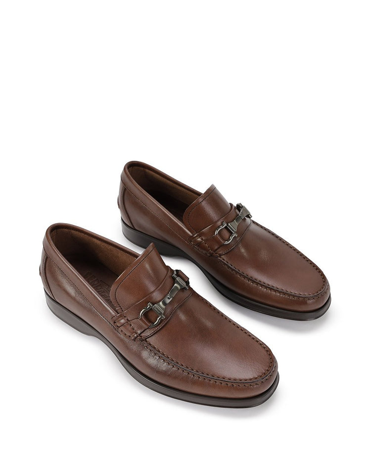 Metal Buckle Leather Shoes