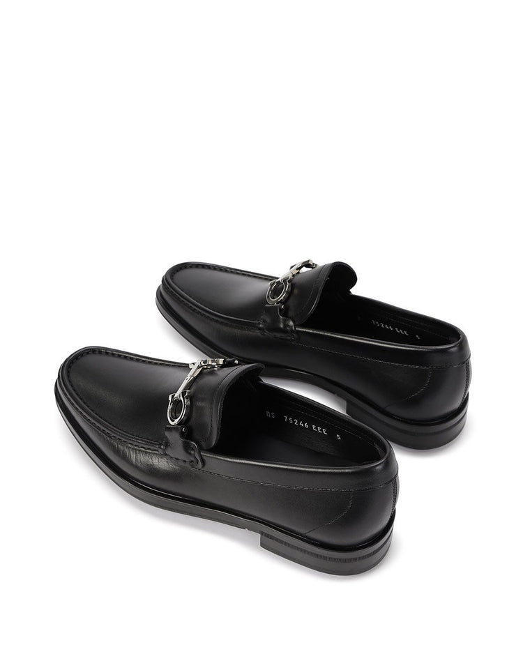 Metal Buckle Leather Shoes