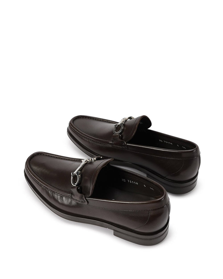 Metal Buckle Leather Shoes