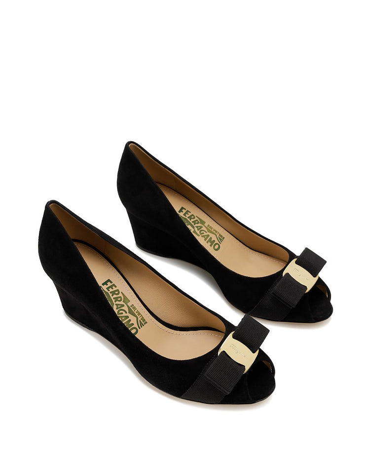 Sissi Suede Wedge Pumps