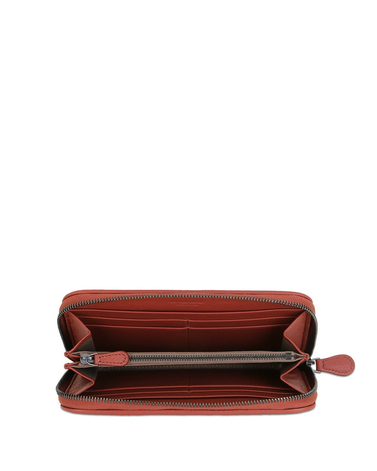 Intrecciato Leather Zip Around Wallet