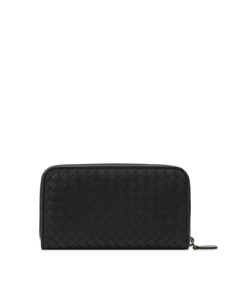 Intrecciato Leather Zip-around Wallet