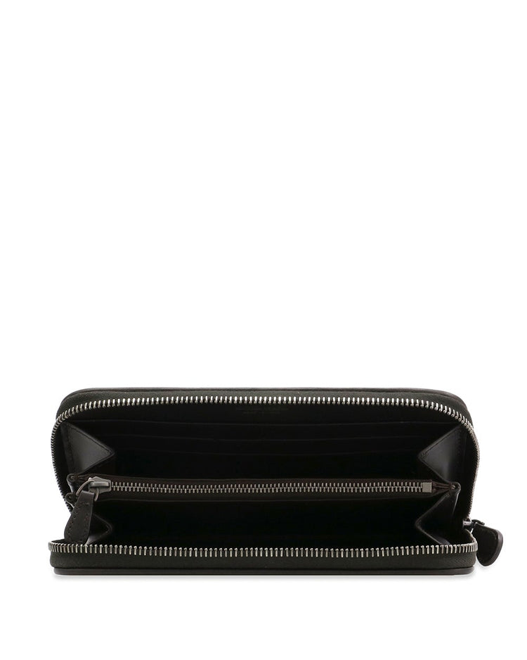 Intrecciato Leather Zip-around Wallet