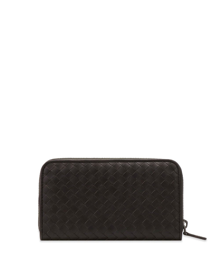 Intrecciato Leather Zip-around Wallet