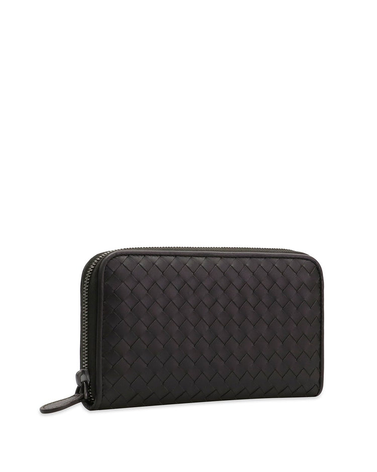Intrecciato Leather Zip-around Wallet