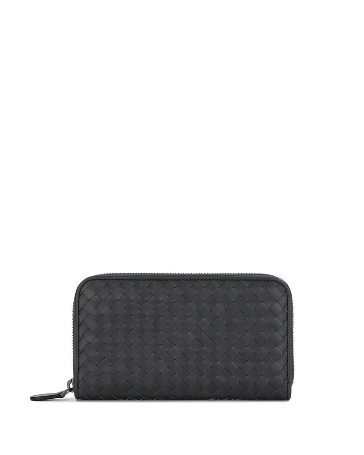 Intrecciato Leather Zip-around Wallet
