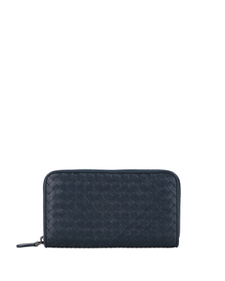 Intrecciato Leather Zip-around Wallet