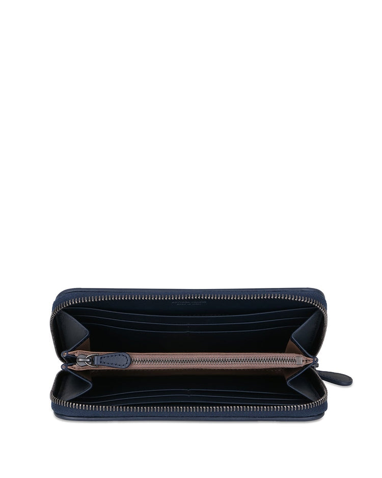 Intrecciato Leather Zip-around Wallet