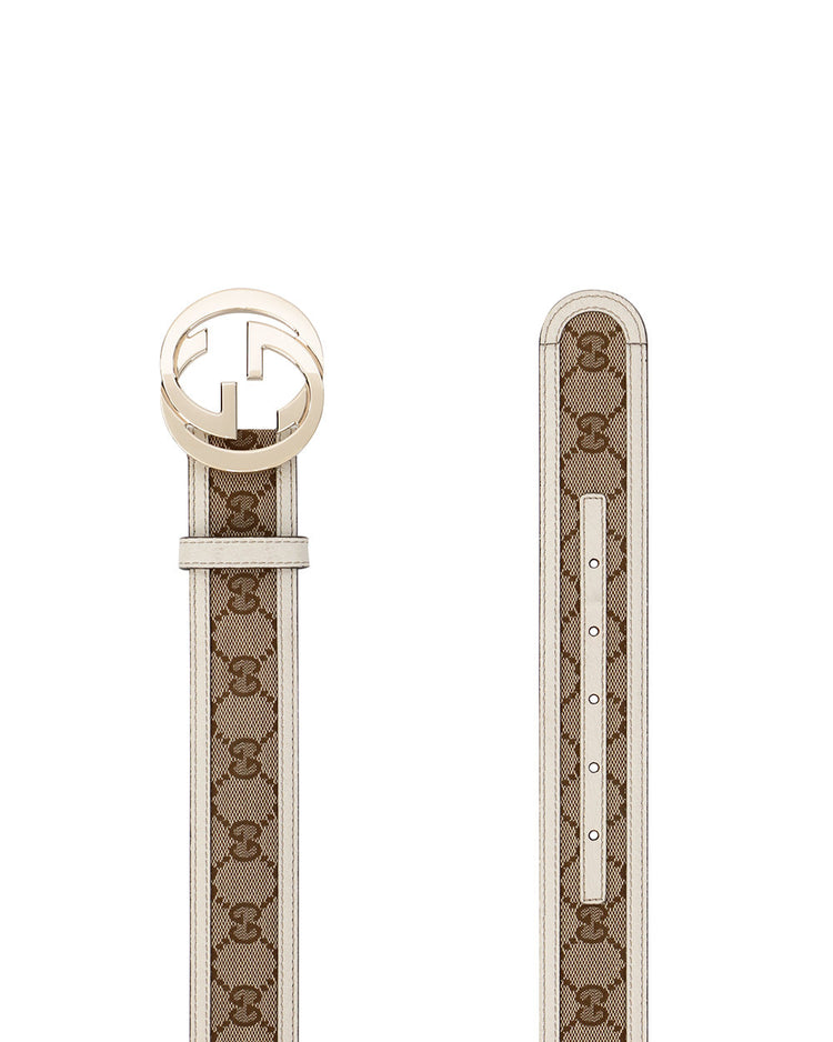 Double G Buckle Canvas Belt