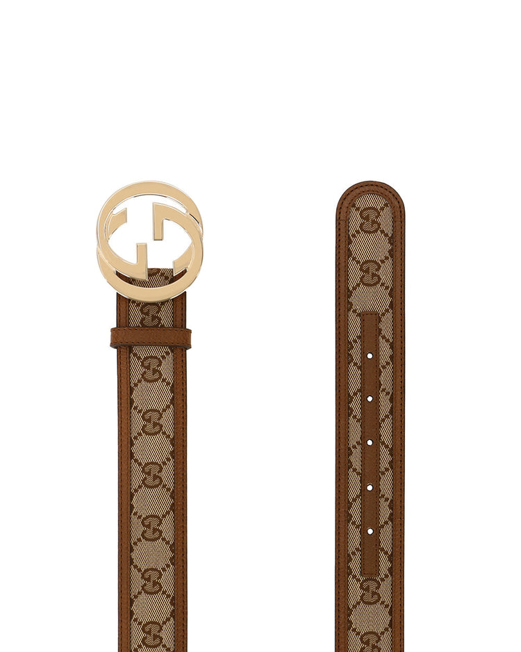 Double G Buckle Canvas Belt