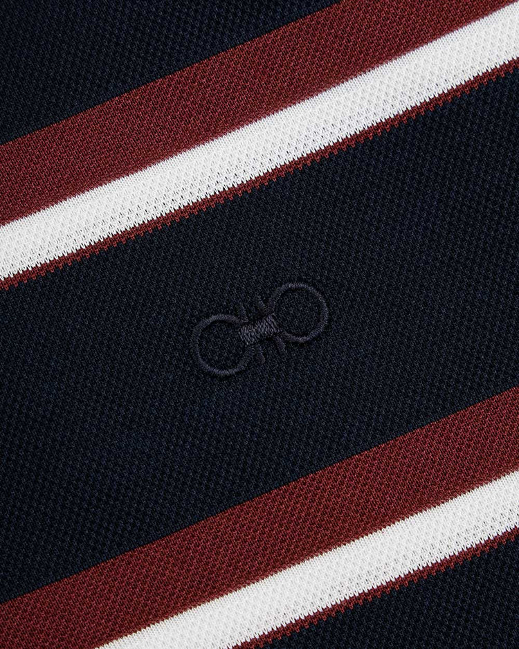 Striped Long Sleeves Polo Shirt