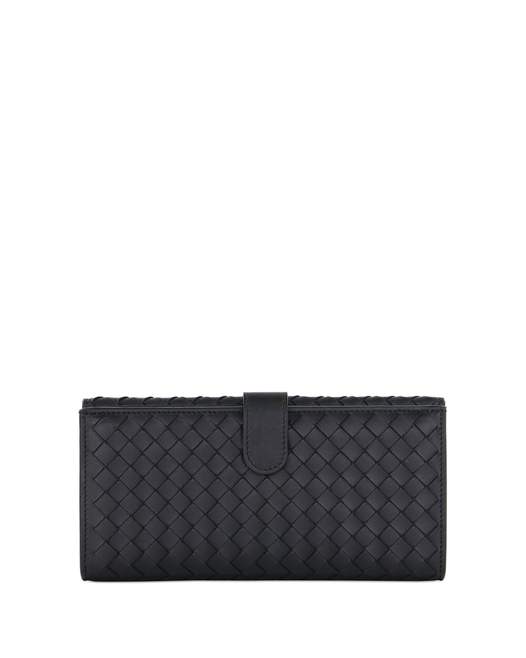 Wallet in Intrecciato Woven Pattern