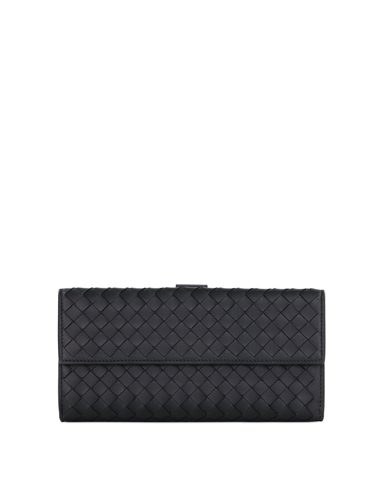 Wallet in Intrecciato Woven Pattern