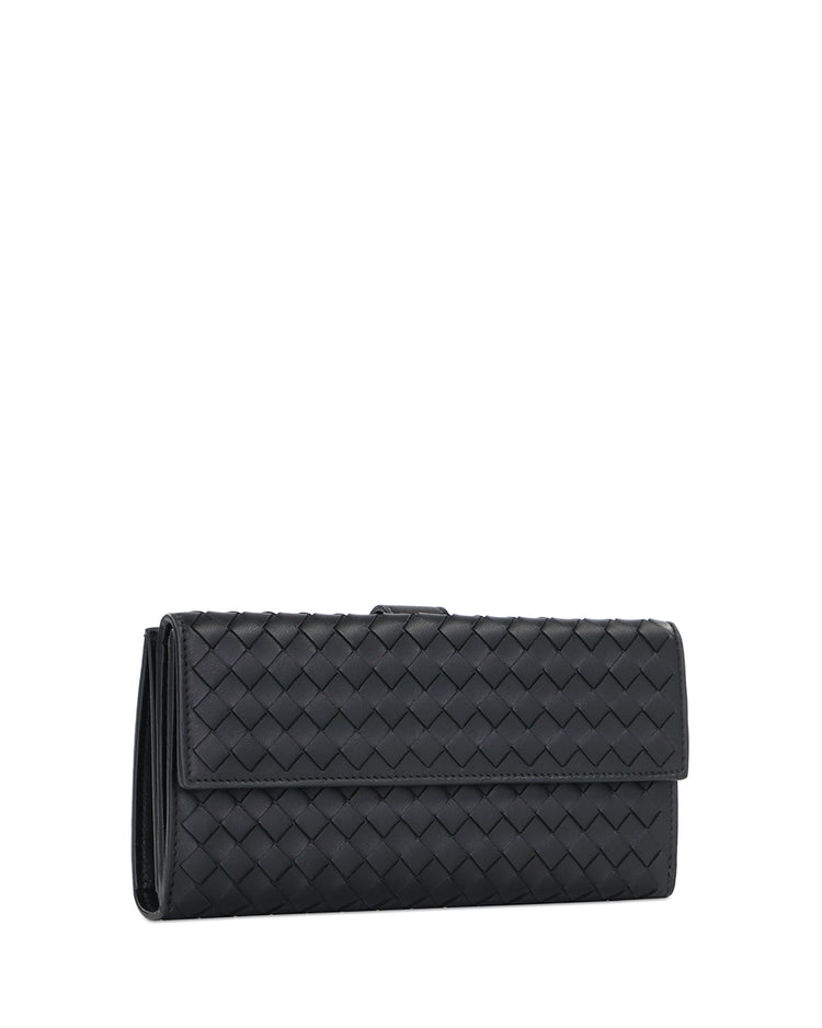 Wallet in Intrecciato Woven Pattern