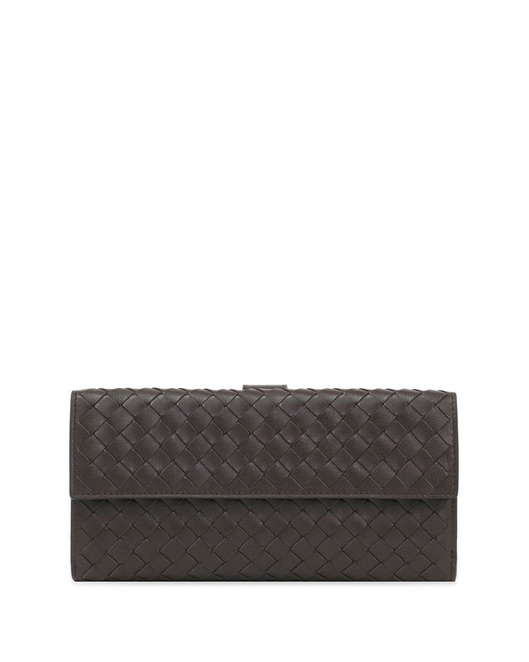 Wallet in Intrecciato Woven Pattern