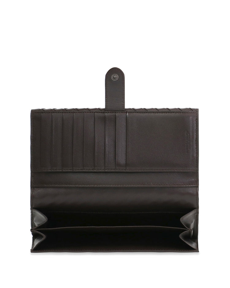 Wallet in Intrecciato Woven Pattern