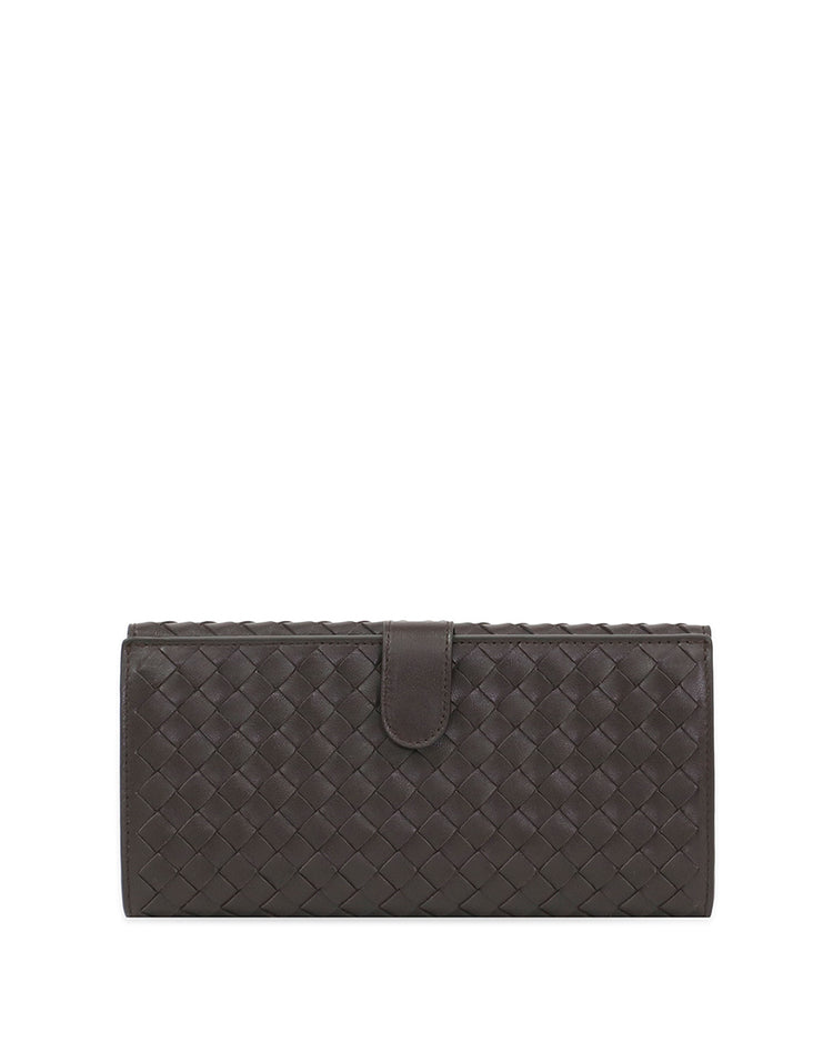Wallet in Intrecciato Woven Pattern