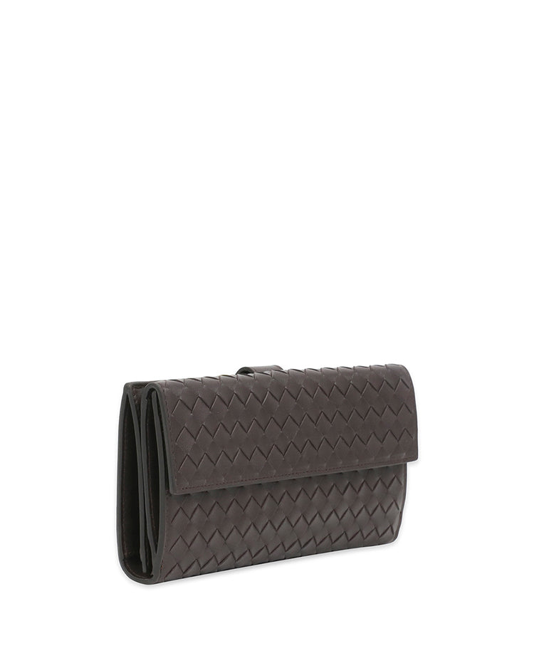 Wallet in Intrecciato Woven Pattern