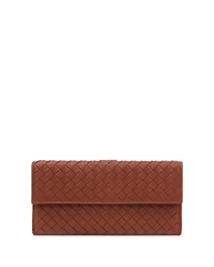 Wallet in Intrecciato Woven Pattern