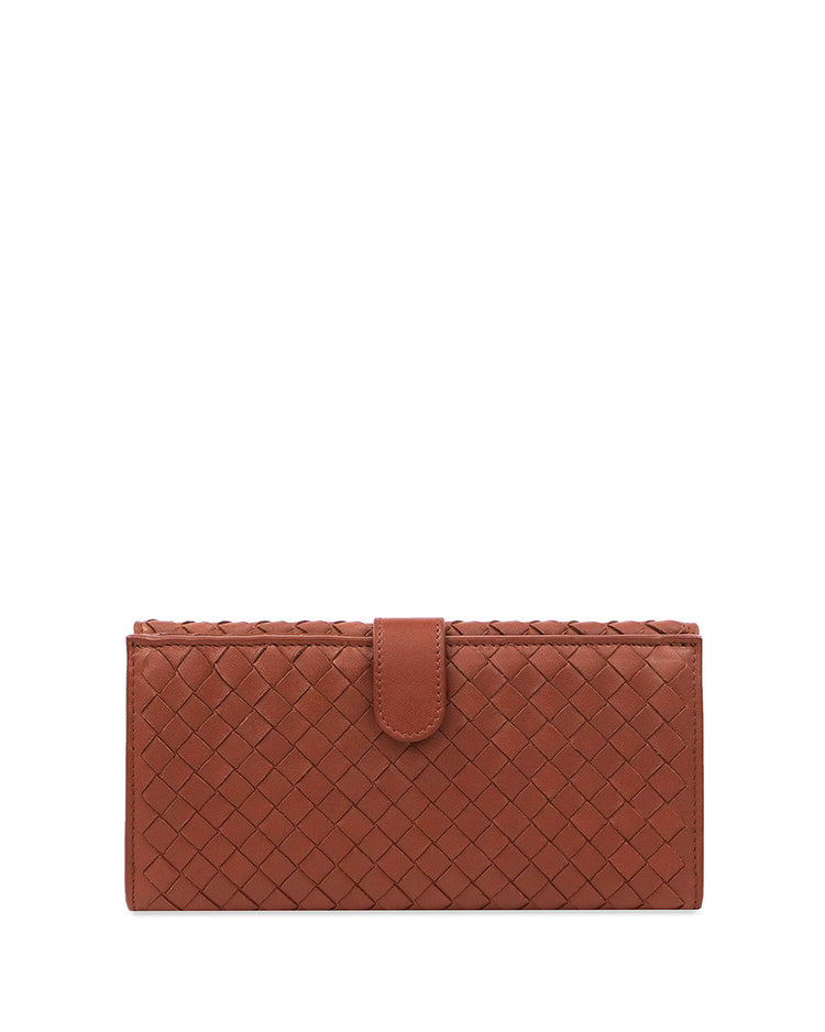 Wallet in Intrecciato Woven Pattern