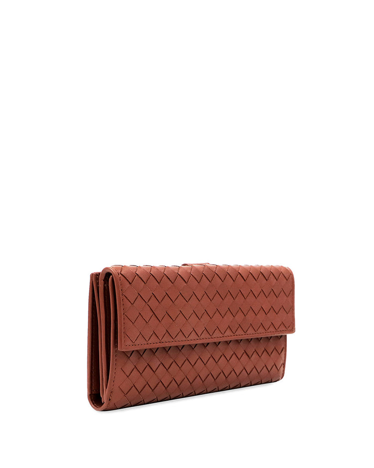 Wallet in Intrecciato Woven Pattern