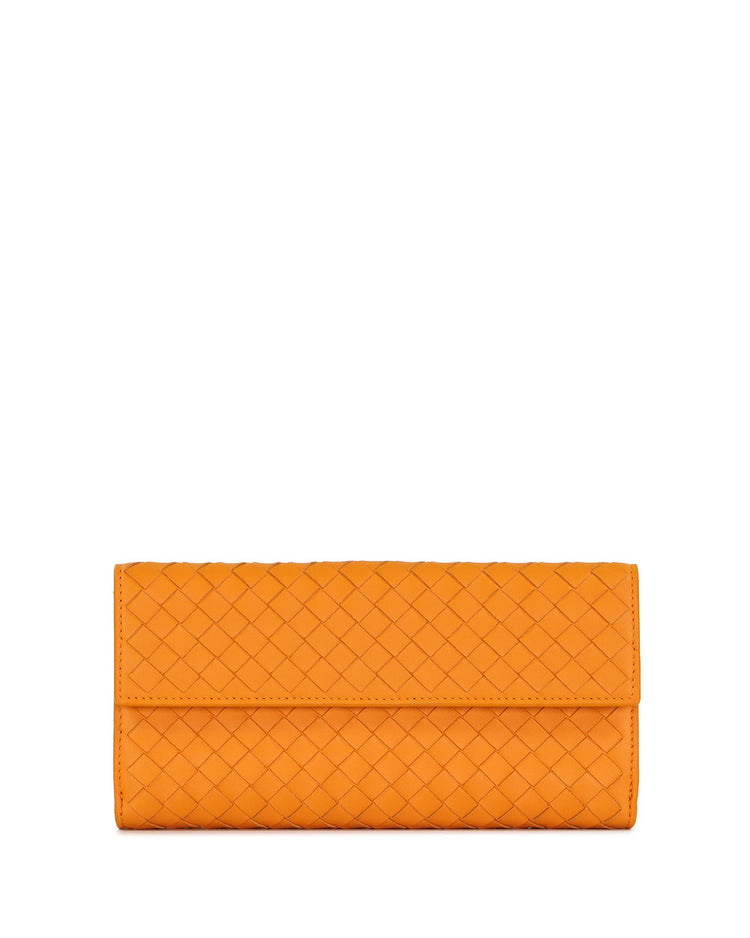 Wallet in Intrecciato Woven Pattern