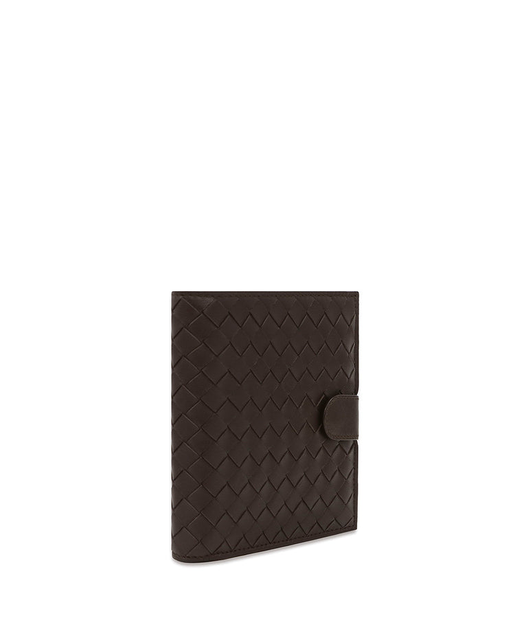 Woven Leather Short Wallet
