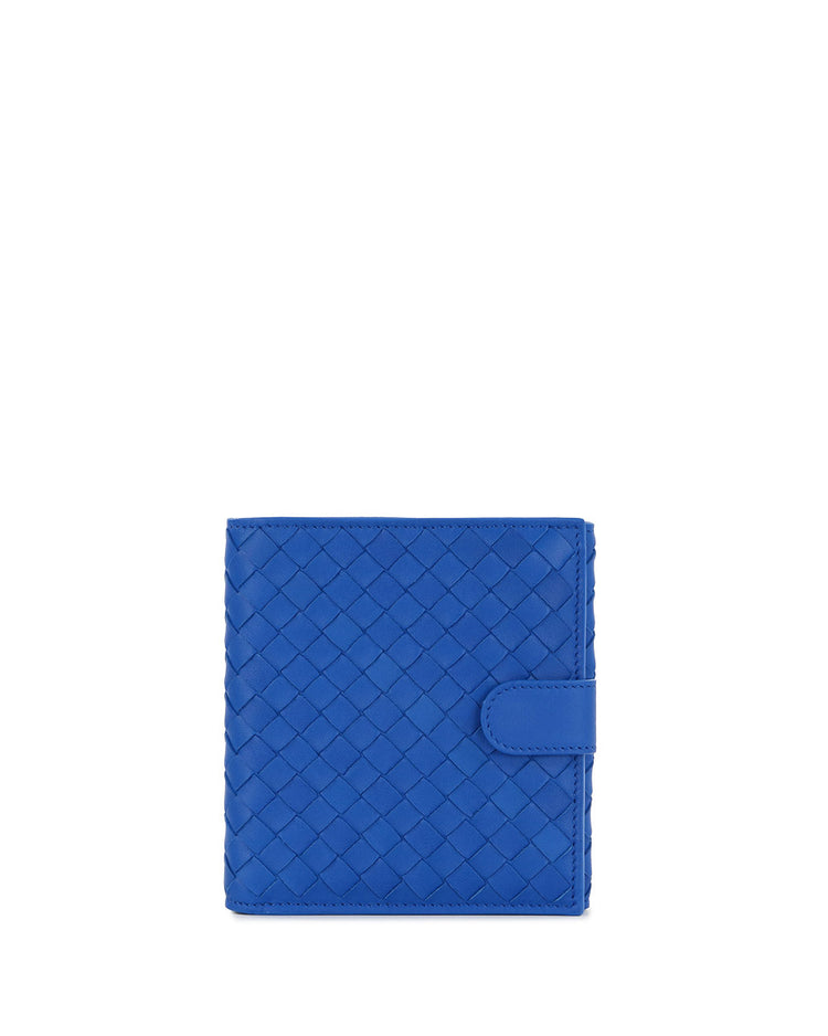 Woven Leather Short Wallet
