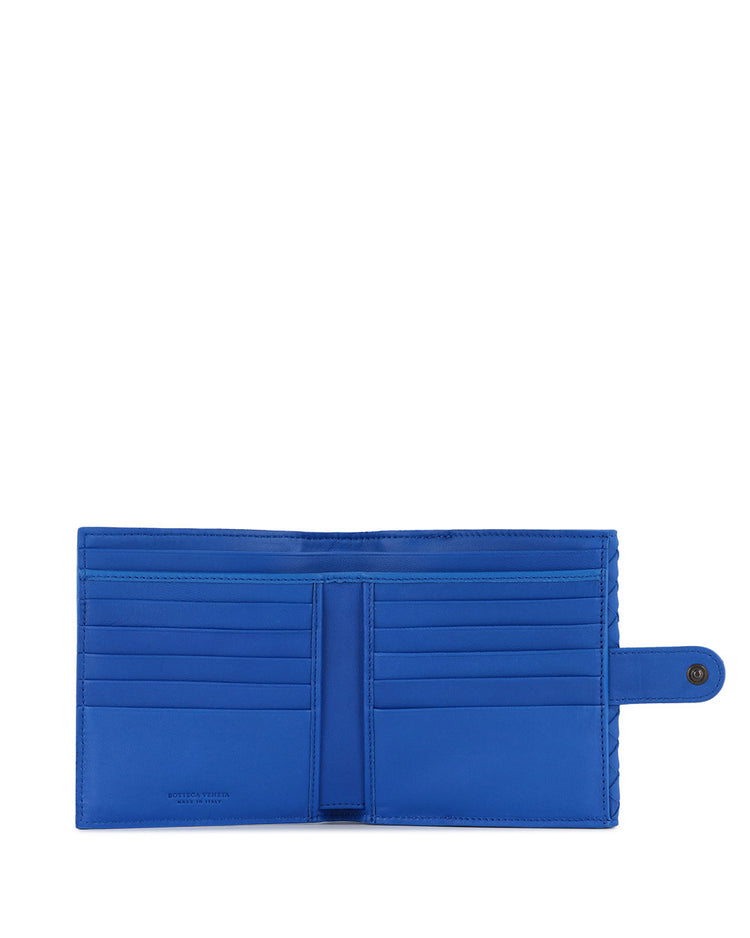 Woven Leather Short Wallet