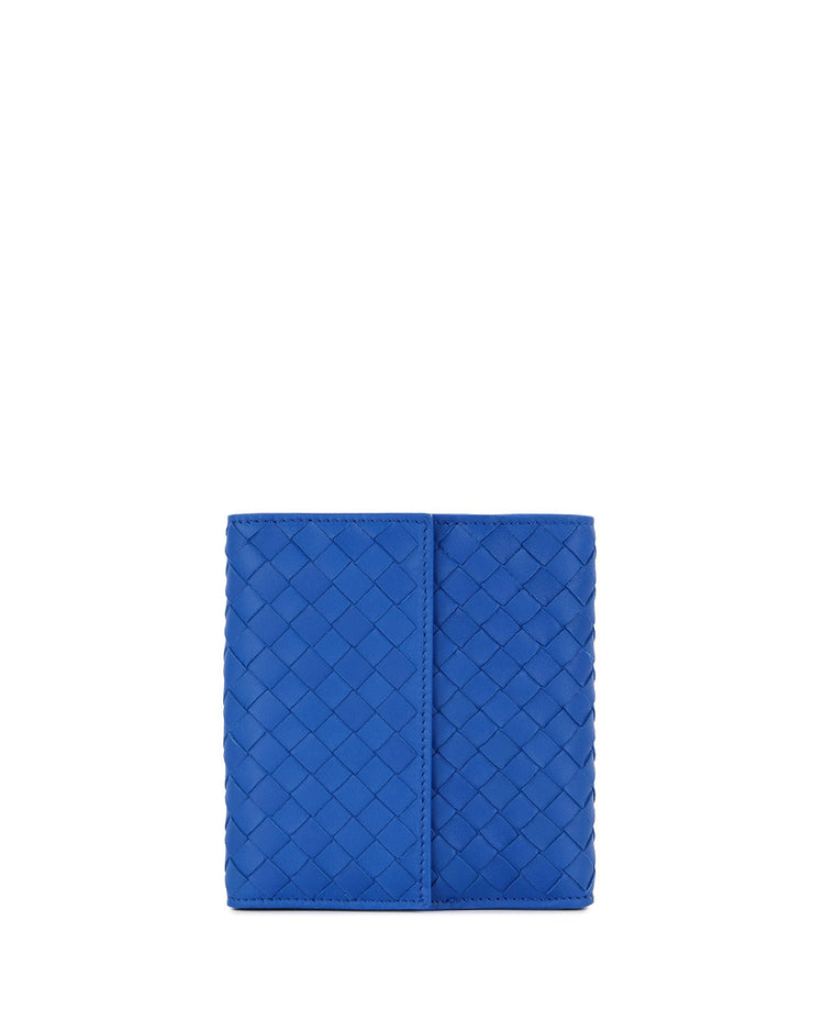 Woven Leather Short Wallet