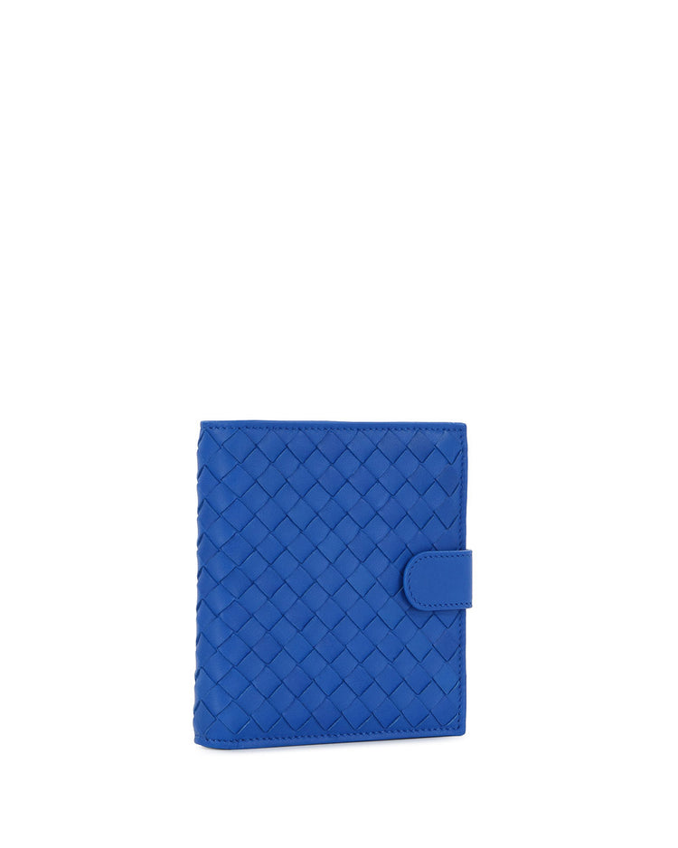 Woven Leather Short Wallet