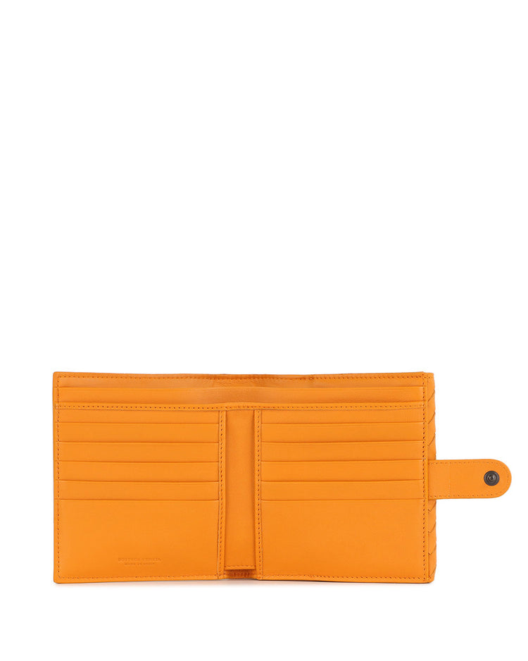 Woven Leather Short Wallet