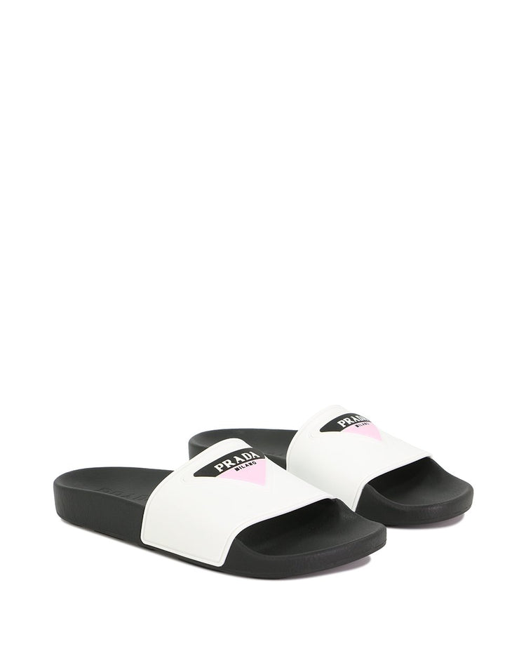Flat Sandals with Prada Logo