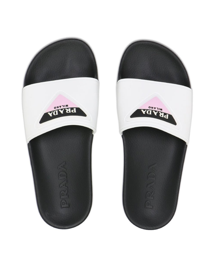Flat Sandals with Prada Logo