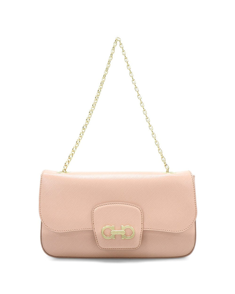 Gancini Leather Shoulder Bag