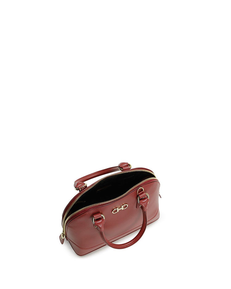 Leather Cross-Grain Crossbody Bag