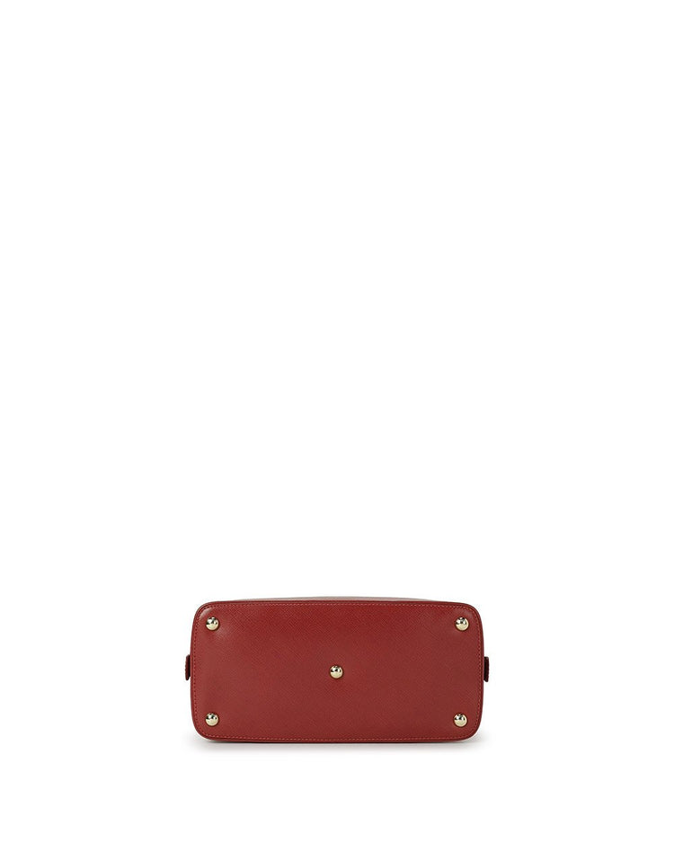 Leather Cross-Grain Crossbody Bag