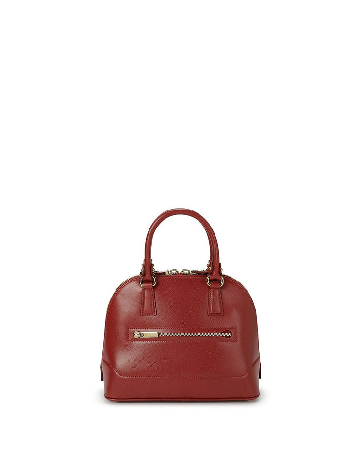 Leather Cross-Grain Crossbody Bag