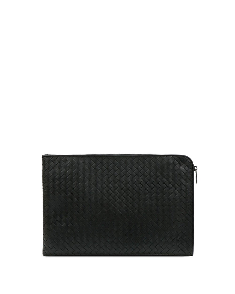 Woven Leather Clutch