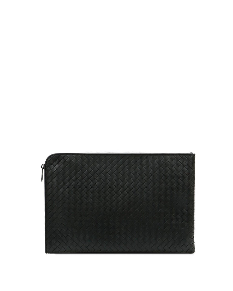 Woven Leather Clutch