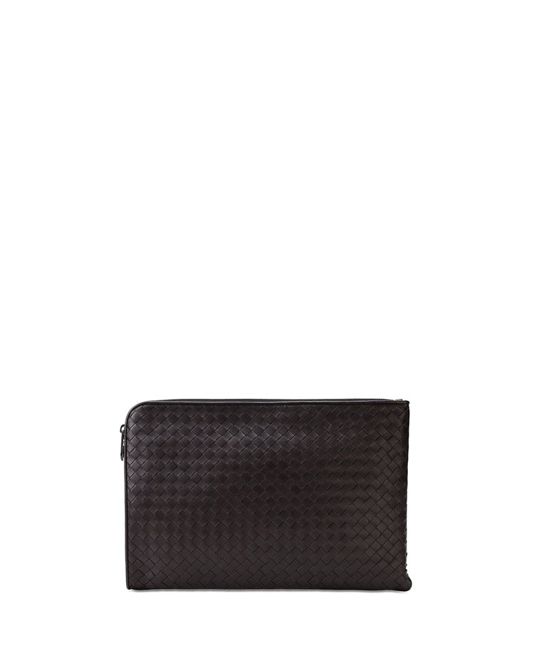 Woven Leather Clutch