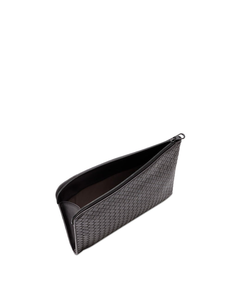 Woven Leather Clutch
