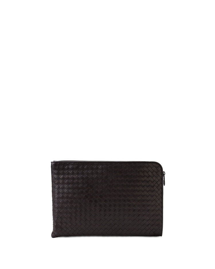 Woven Leather Clutch