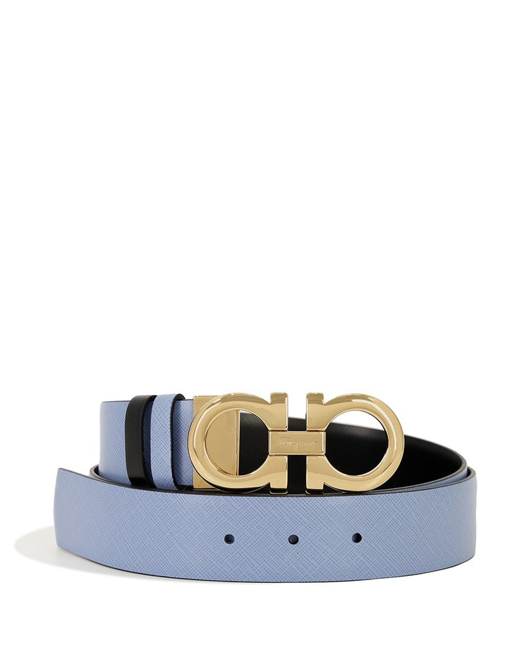 Gold Glossy Logo Buckle Belt