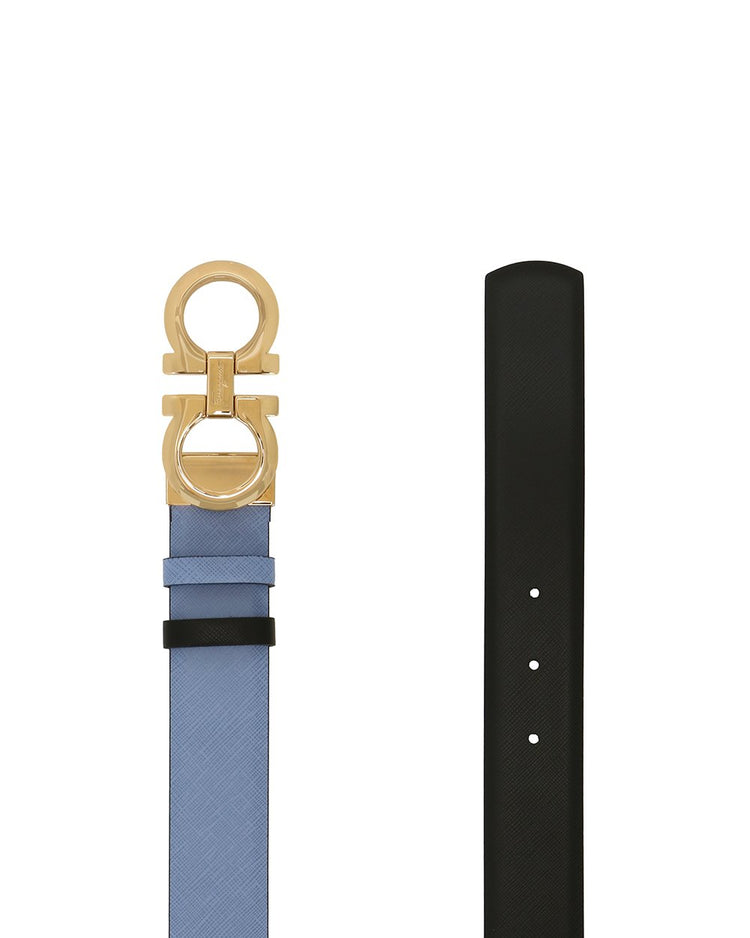 Gold Glossy Logo Buckle Belt