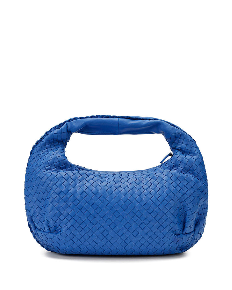 Intrecciato Lamb Leather Zip Shoulder Bag