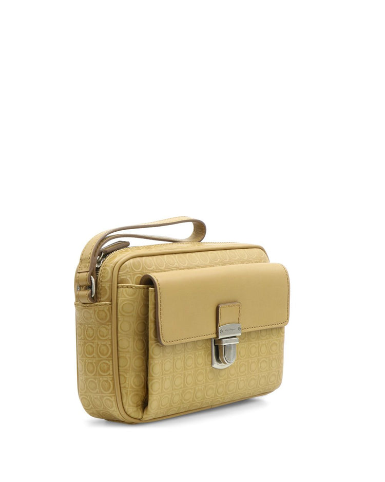 Embossed Leather Clutch Bag