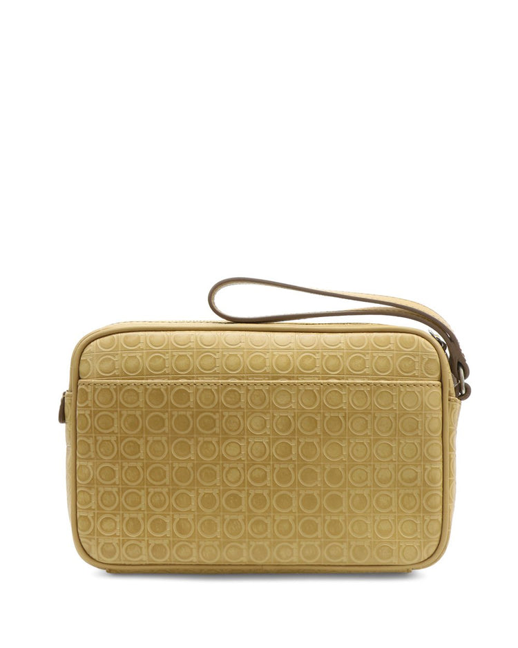 Embossed Leather Clutch Bag